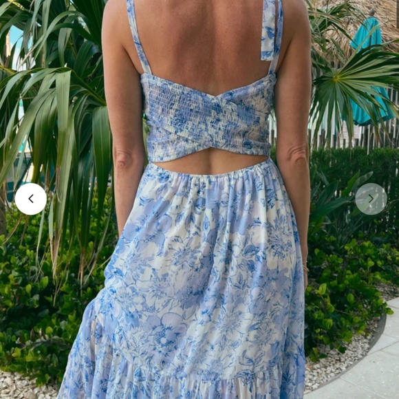 Blue Floral Womens Maxi - Picture 6 of 6